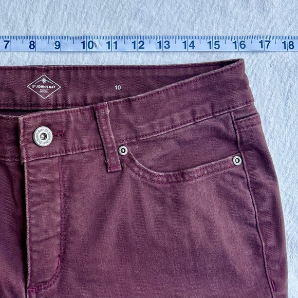 St. John’s Bay Women’s Mid-Rise Coated Straight Leg Jean - Picture 6 of 14